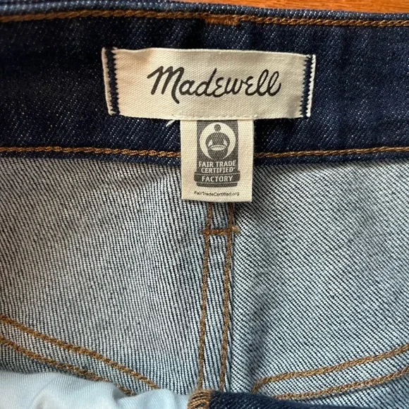 Madewell Petite Curvy 90’s Straight Dark Blue Jeans - Picture 3 of 7